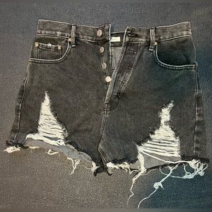 PACSUN shorts 💕 black denim - distressed